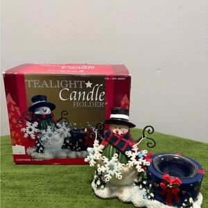 Snowman Tealight Candle Holder